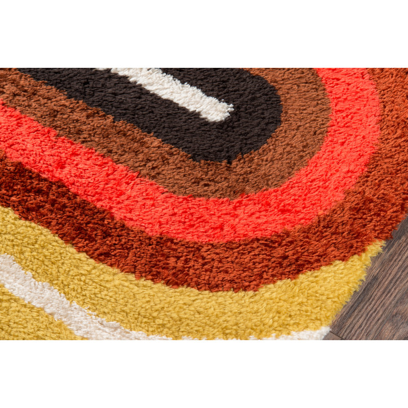 AllModern Glover Handmade Performance Red/Yellow/Brown Rug & Reviews